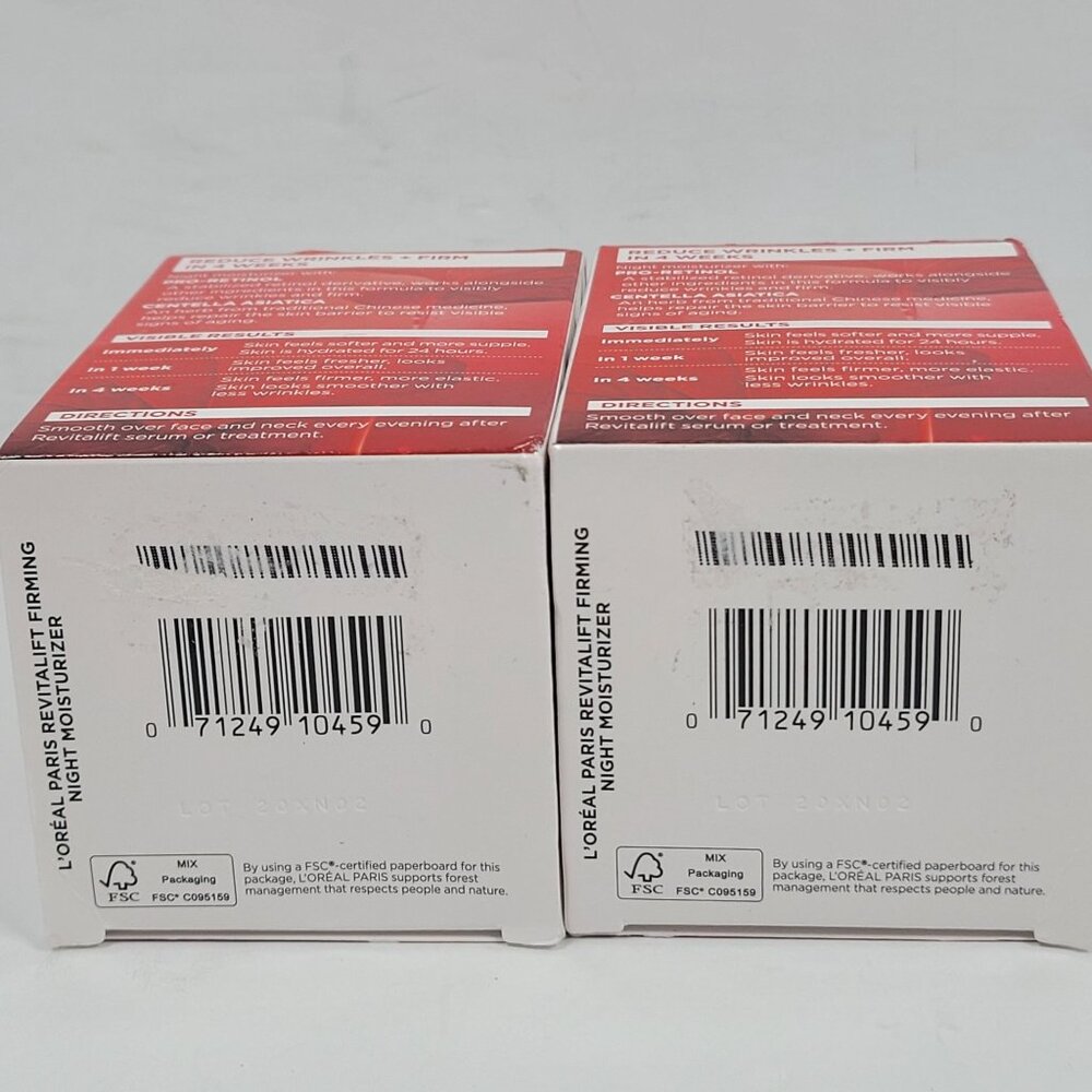 LOreal Paris Revitalift Night Moisturizer Anti-Wrinkle Firming 48g Set of 2 NIB - Picture 5 of 5